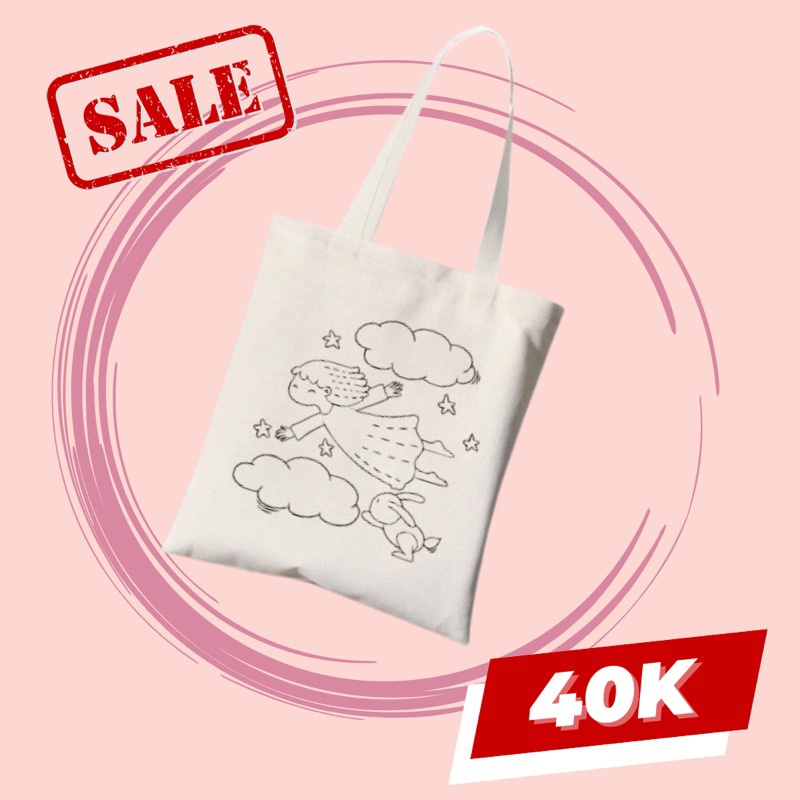 Túi tote hanmade vải canvas Tô Màu - sáng tạo nên phong cách cá nhân của bạn - túi tote vintage - túi tote thời trang