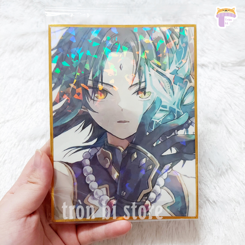 Shikishi Genshin Impact 12*16 cm hiệu ứng Gương vỡ Scaramouche, Xiao, Kazuha, Yae, Raiden, Zhongli, Chidle, Keqing