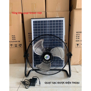 Quạt tích điện bằng năng lượng mặt trời Green Việt GV-2015