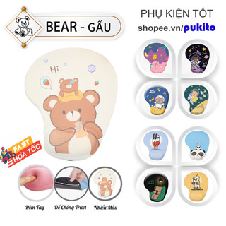 Miếng lót chuột máy tính mouse pad silicon 3d bear game