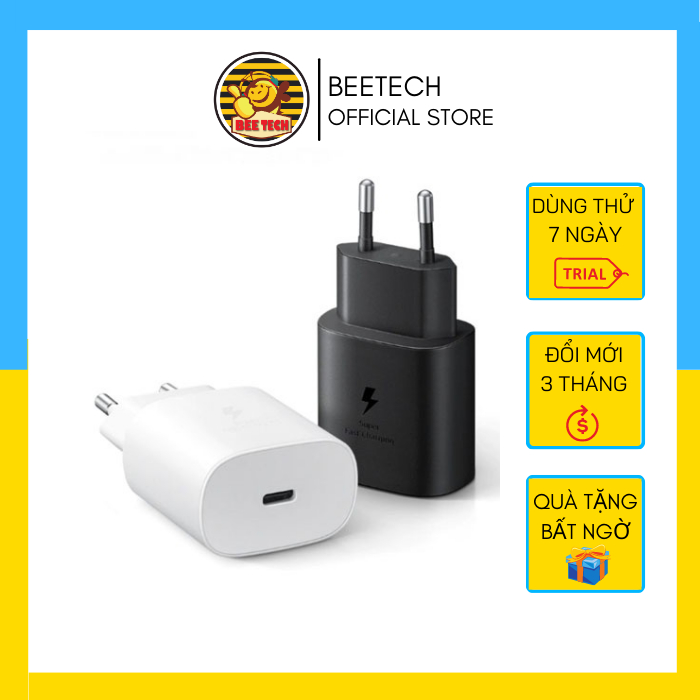 Bộ sạc 25W cho SamSung, Sạc nhanh chính hãng hỗ trợ mọi loại điện thoại - Beetech