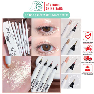  Bút kẻ bọng mắt SWEET MINT 2 đầu 2in1 chống thấm nước 