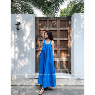 Đầm thiết kế cao cấp The Leaf Closet - Đầm maxi màu vàng tươi đi biển Kate suông dây