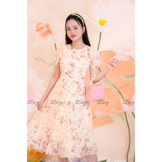 Đầm xoè Sunhee 5694 tiểu thư xếp ly giá tốt váy Lucy