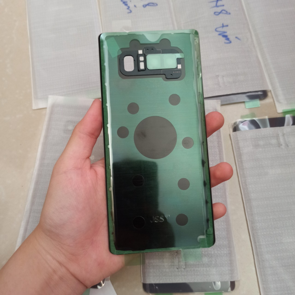 Nắp Lưng Samsung Note 8 có kèm cụm kính camera và keo dán viền - K.D MOBILE