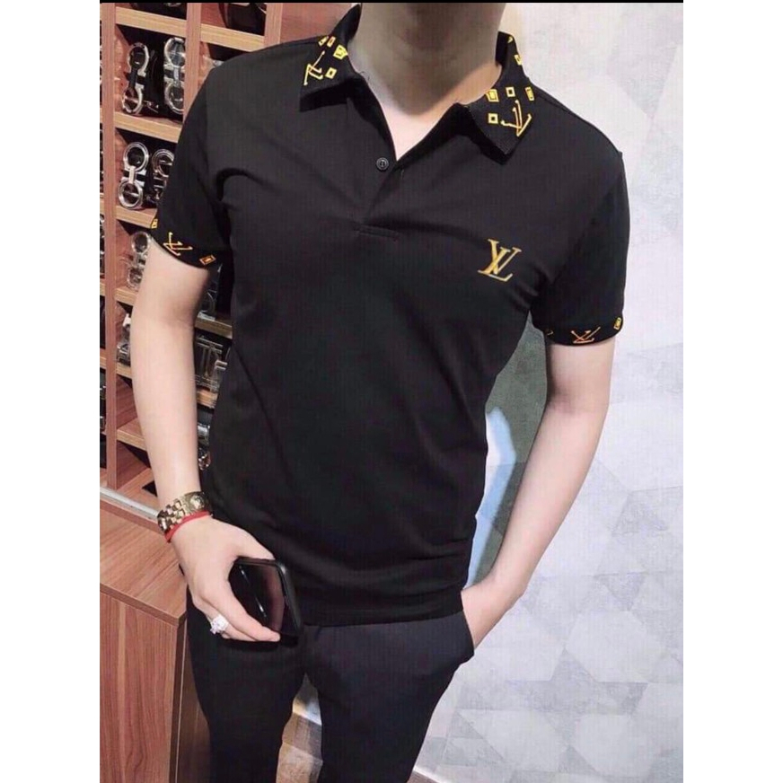 Áo thun nam cổ bẻ tay ngắn POLO họa tiết vải cotton mát,chuẩn form,dày dặn,trẻ trung-AHFASHION