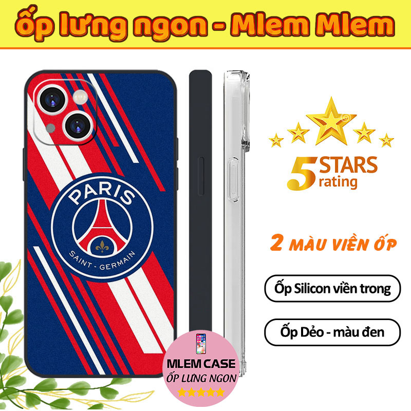 🔥 Ốp Silicone Chống Sốc Huy Hiệu PSG Paris Thiết Kế Đẹp iphone 6s 6 7 8 Plus X Xr Xs Max 11 12 13 14 Pro Max FOOTBALL065