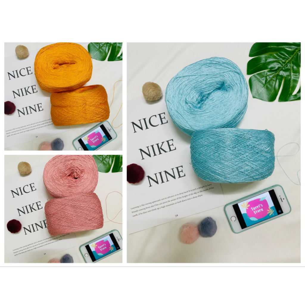 Sợi Linen pha Rayon - Sợi se/xe tròn - Cỡ sợi từ 0.6mm - Đan móc sản phẩm mùa hè - Sợi bóng mền đẹp (500gr/set)