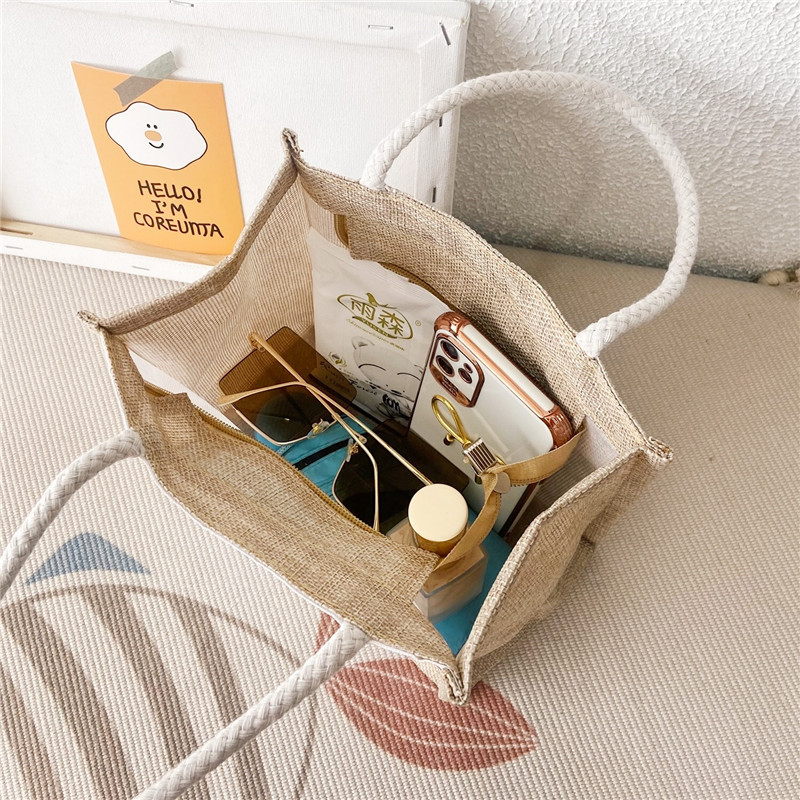 Túi tote cói mini đi biển nữ đẹp đi chơi thời trang dễ thương cute cá tính phong cách Vintage TVA11 Zavana