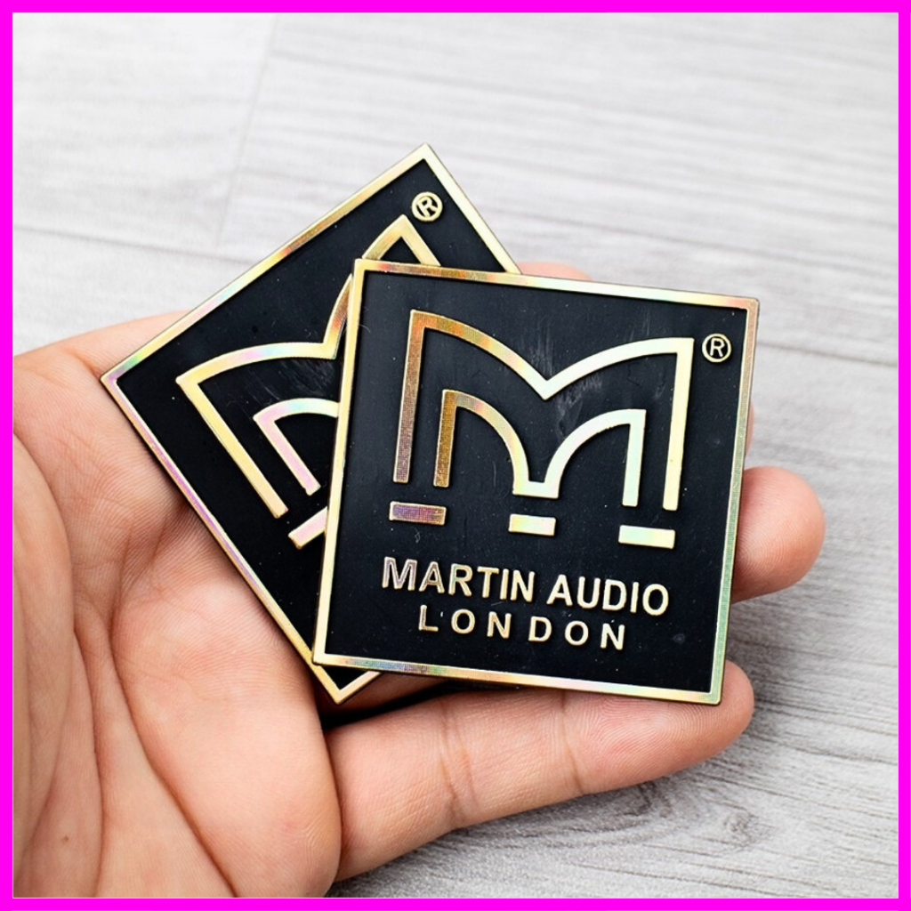 Tem Loa Martin Chữ Vàng Vuông 5cm