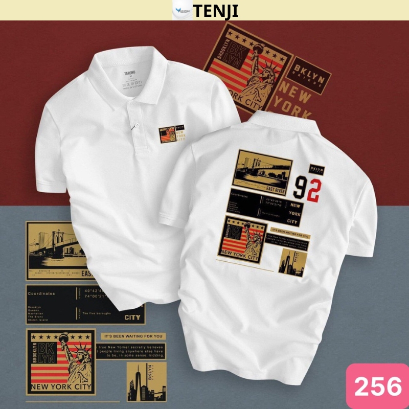 Áo thun nam Tay ngắn AT256 Phông nam thun da cá new york mẫu mới cá tính trẻ trung (44 - 79KG) | BigBuy360 - bigbuy360.vn