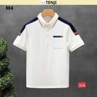 Áo thun nam tay ngắn AT304 Phông nam có túi sọc ngang, thun da cá cao cấp mẫu mới trẻ trung (44 - 79KG)