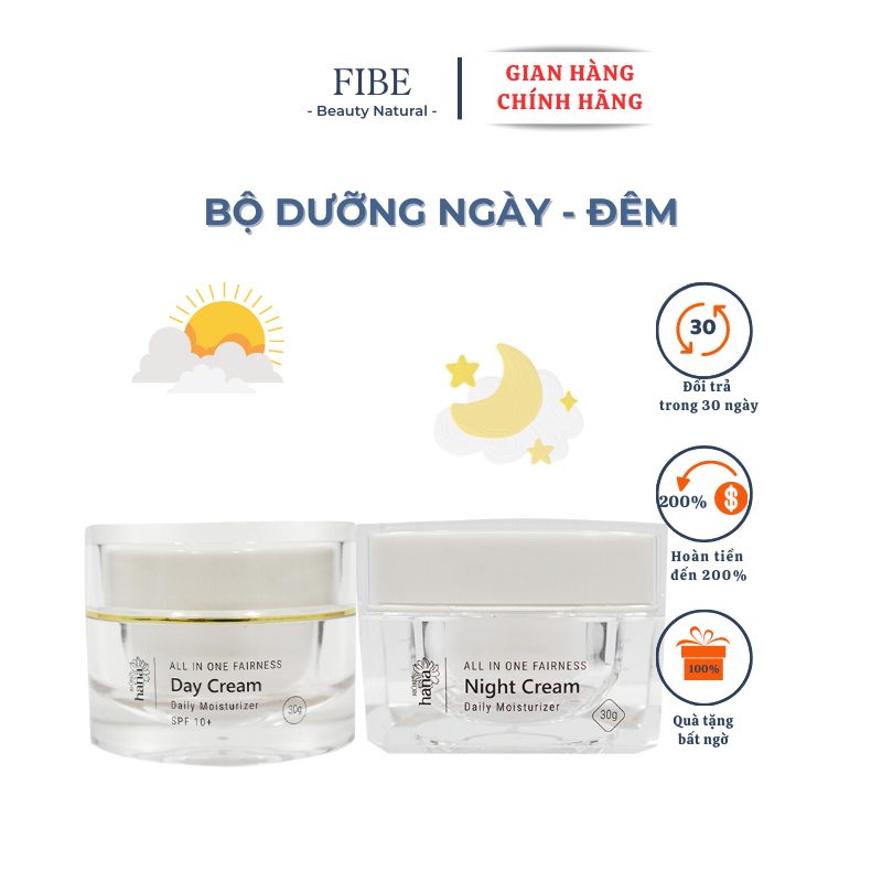 Bộ đôi kem dưỡng chống lão hóa,Kem dưỡng trắng da mặt ban đêm RIORI, kem dưỡng ban ngày Hàn Quốc 50g 1 hũ