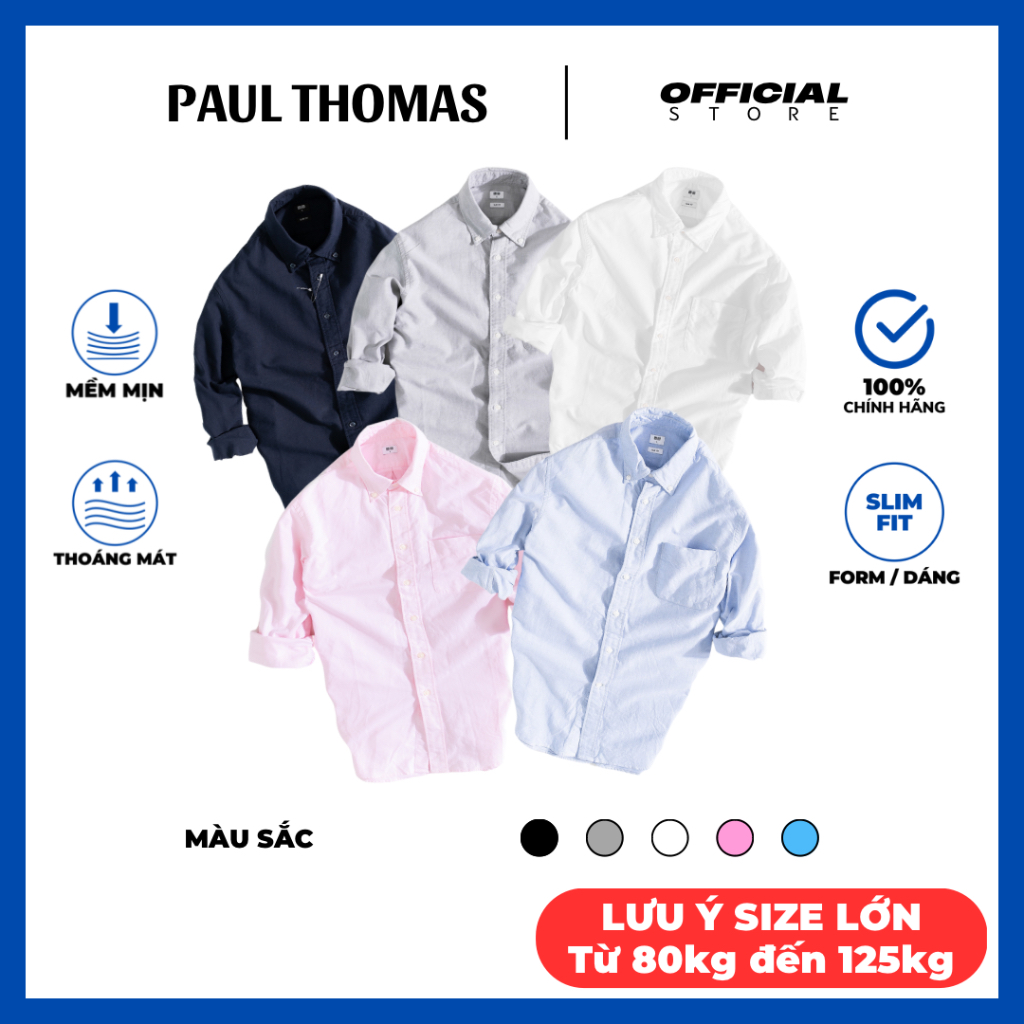 ÁO SƠ MI DÀI TAY OXFORD TRƠN UNIQILO - FORM DÁNG SLIMFIT CHUẨN CHÂU ÂU