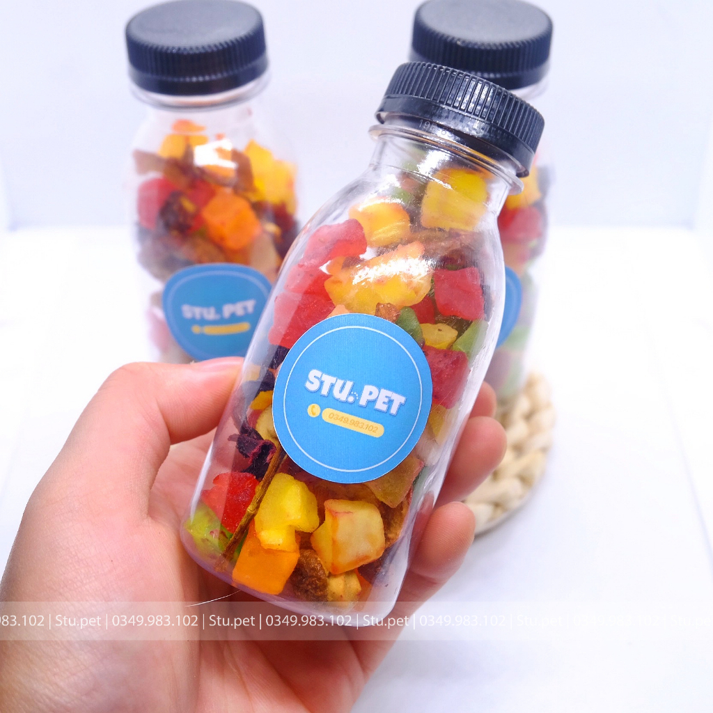 Mứt trái cây sấy lạnh cho Hamster, sóc, thỏ, bọ ú lọ 100ml