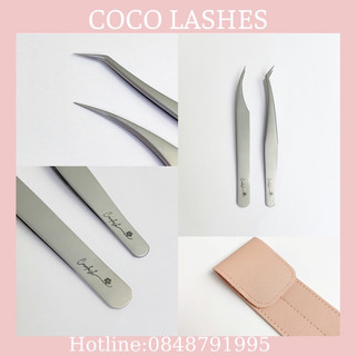 Nhíp nối mi cao cấp Cocolash tặng kèm bao da