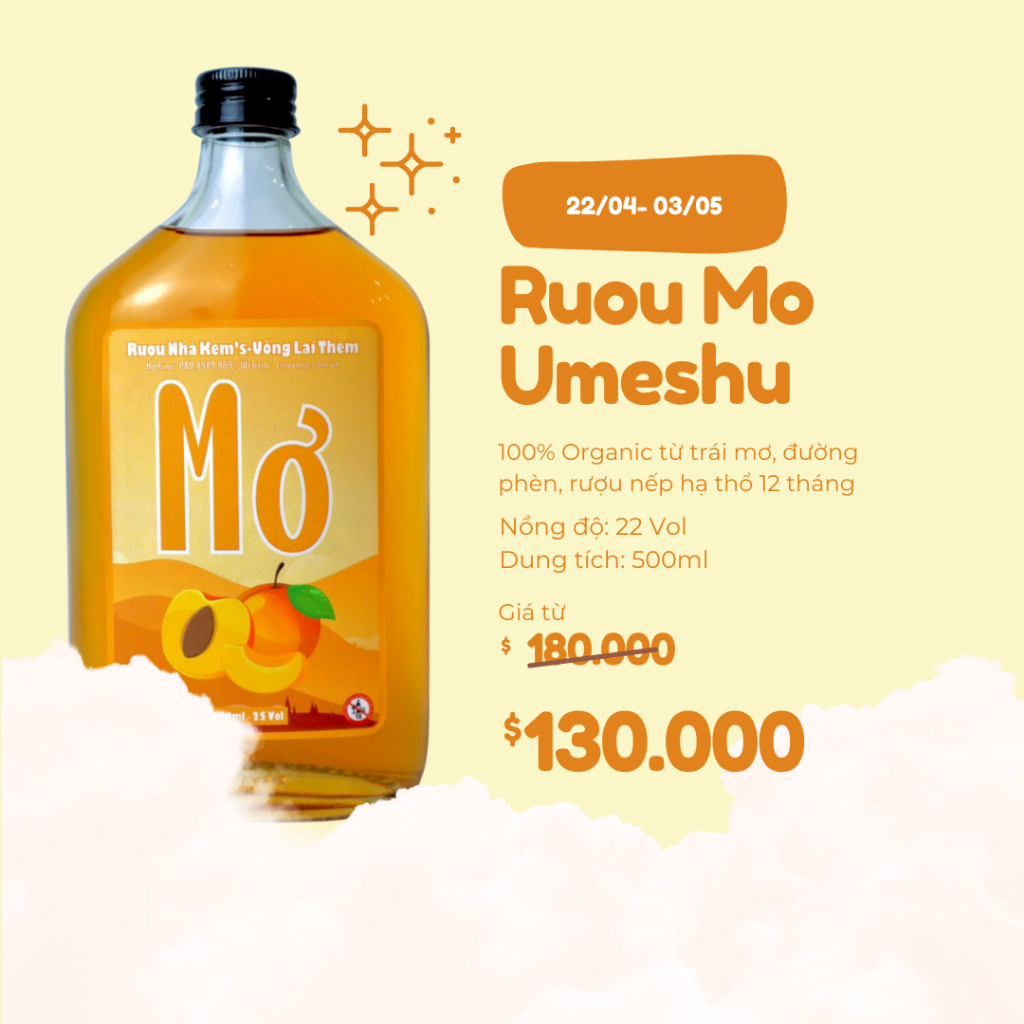 Ru0u Mơ Umeshu Nhật Bản - Ngâm bằng đường phèn