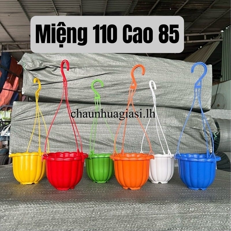 Combo 10 chậu nhựa vuông mini kèm dây treo, chậu trồng sen đá xương rồng
