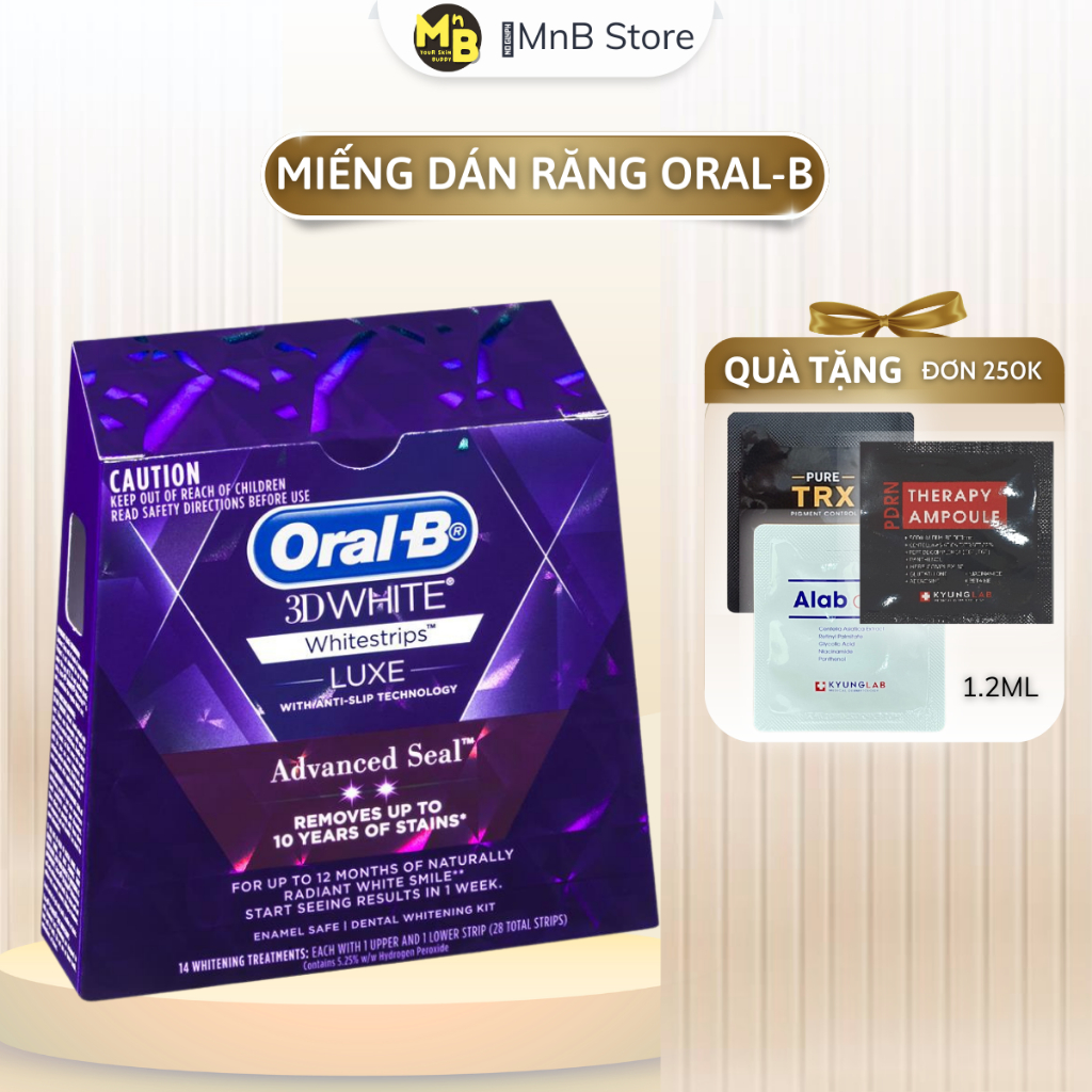 Miếng dán trắng răng OralB 3D White Whitestrips (miếng lẻ)