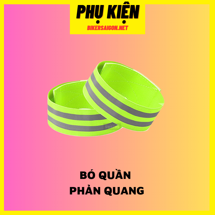 Bó ống quần phản quang, chun ống chân an toàn trong thi công, hỗ trợ phượt, dã ngoại, quần chun, dán điều chỉnh