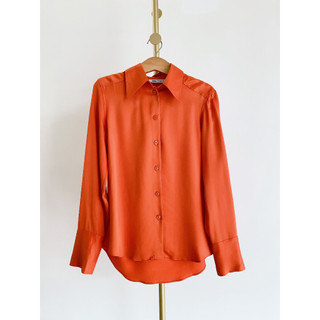 *[ ZARA AUTH ] - ÁO SƠ MI VẢI RŨ BÓNG - MỚI 100%