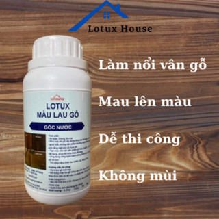  Sơn lau tạo màu gỗ  lên màu nhanh dễ thi công màu stain lau gỗ gốc nước Lotux Wood Stain 