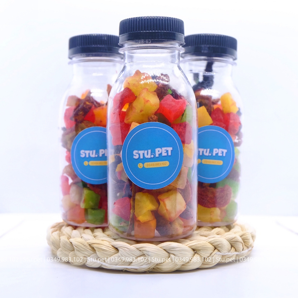 Mứt trái cây sấy lạnh cho Hamster, sóc, thỏ, bọ ú lọ 100ml