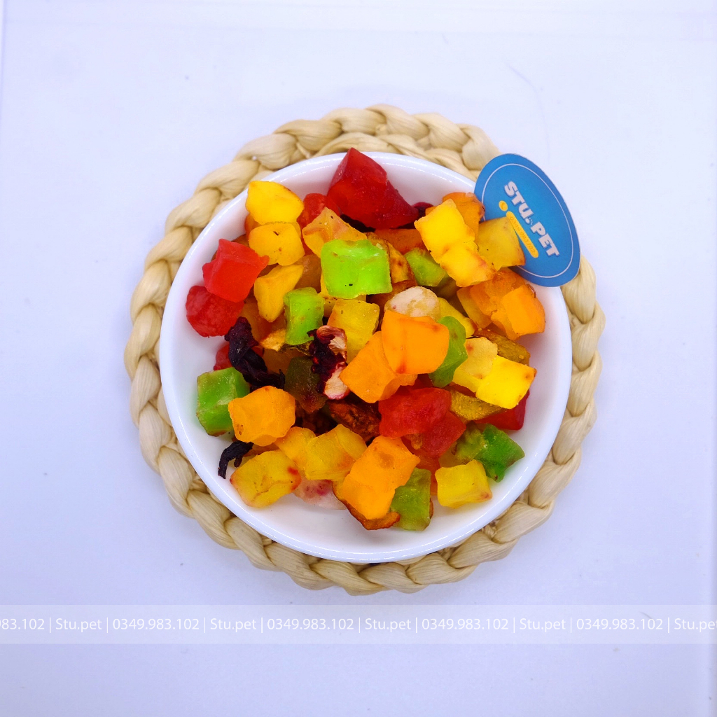 Mứt trái cây sấy lạnh cho Hamster, sóc, thỏ, bọ ú lọ 100ml