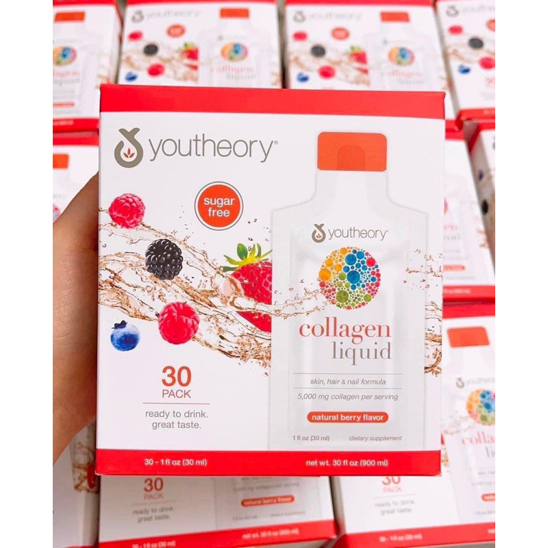 [Hàng Mỹ] Collagen nước Youtheory Collagen Liquid vị Berry