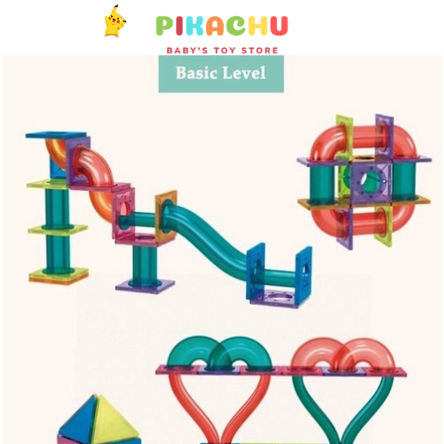 Xếp Hình Nam Châm Thả Bi Kèm Mô Hình Thả Bi Magnetic, Đồ Chơi Ghép Hình Sáng Tạo 72 chi tiết_Hàng Cao Cấp Hút Siêu Chắc