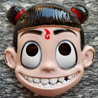 Mặt Nạ Natra thái tử trong TÂY DU KÍ Mặt nạ siêu nhân người nhện người dơi hoá trang halloween hacker