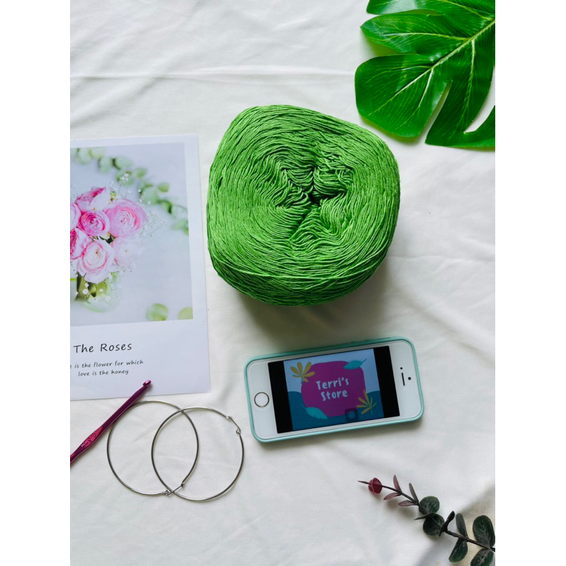 Yarn - Sợi Lụa 100% Silk Thái | Sợi xe tròn - Cỡ sợi 0.6mm ~ 0,8mm | Sợi hè bóng, mền, đẹp | Terri Store