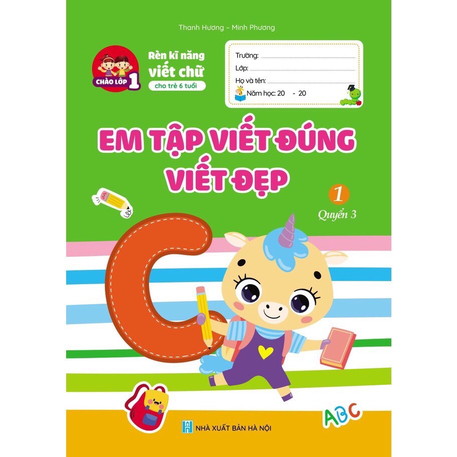 Sách - Combo 3 Cuốn Vở Em Tập Viết Đúng,Viết Đẹp Dành Cho Bé 6 Tuổi  -Theo chương trình sách giáo khoa mới