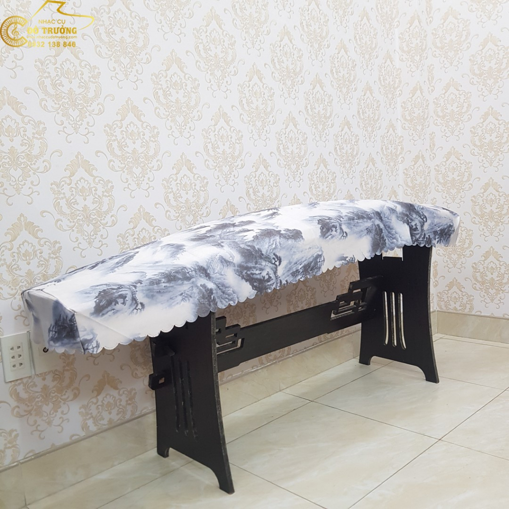 Khăn phủ đàn Guzheng Cổ Tranh- Mẫu con Hạt- Tranh Thủy Mạc