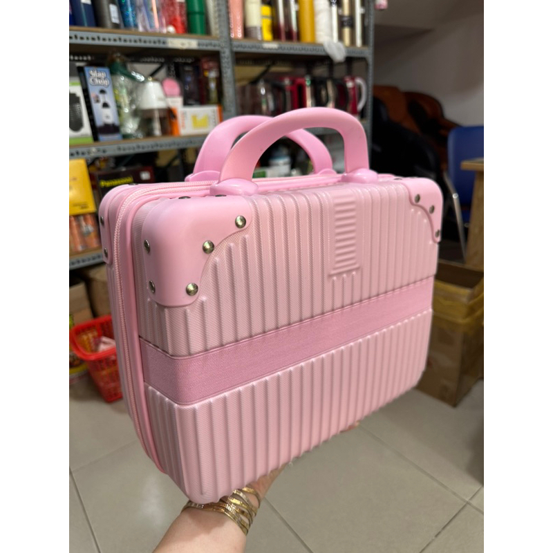 Cốp mỹ phẩm, Cốp Vali 14 inch, Cốp trang điểm, hàng bịt 4 góc cao cấp