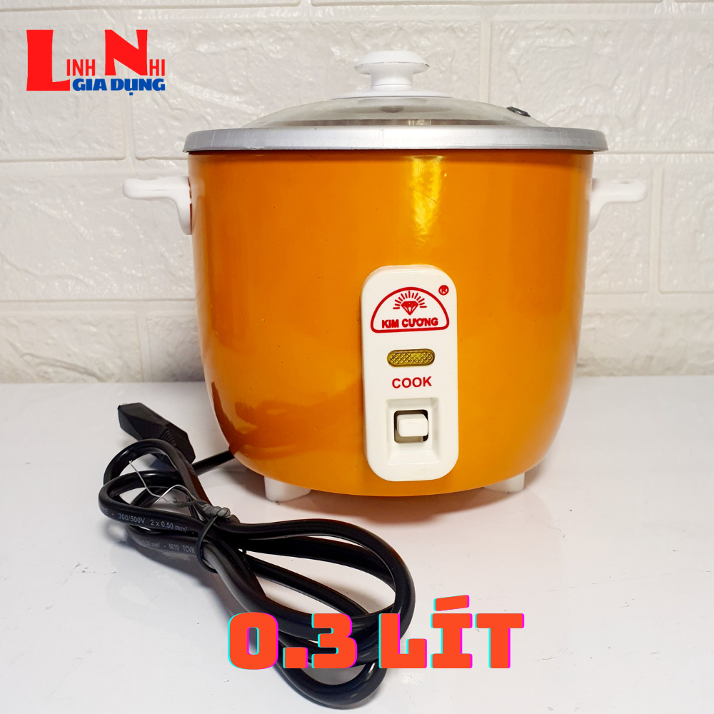 Nồi Cơm Điện Nắp Rời Mini 0.3 Lít Kim Cương KC-0.3L Nồi Nhỏ Gọn Hàng Chính Hãng (Bảo Hành 12 Tháng)- Gia Dụng Linh Nhi