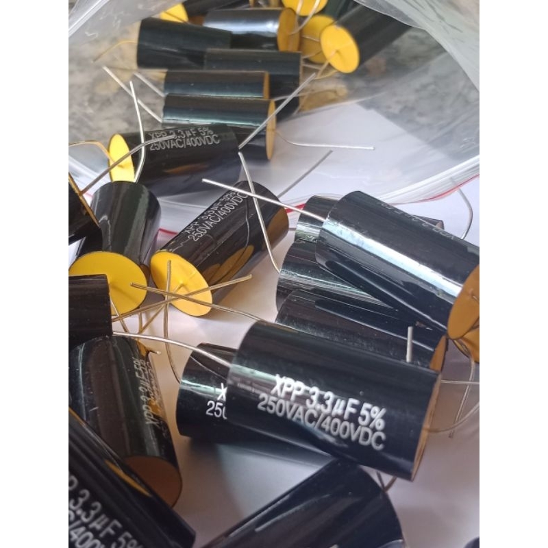 Tụ loa phân tần,  loa cản pass, 3.3 uf,y hình