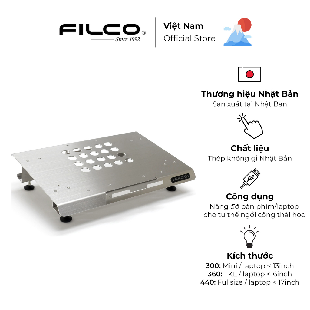 Kệ đỡ laptop / bàn phím công thái học Filco Majestouch BASE - Hàng Chính Hãng