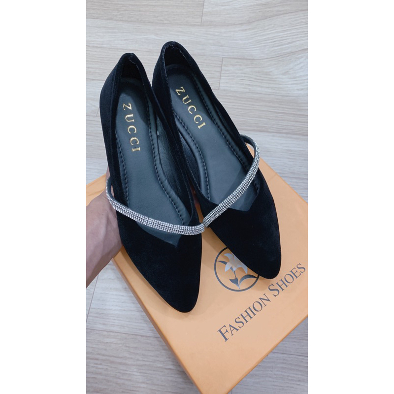 GIÀY BỆT NỮ PHỐI DÂY ĐÁ NGANG SIÊU SANG TÔN DA ÊM MỀM DÁNG ĐẸP