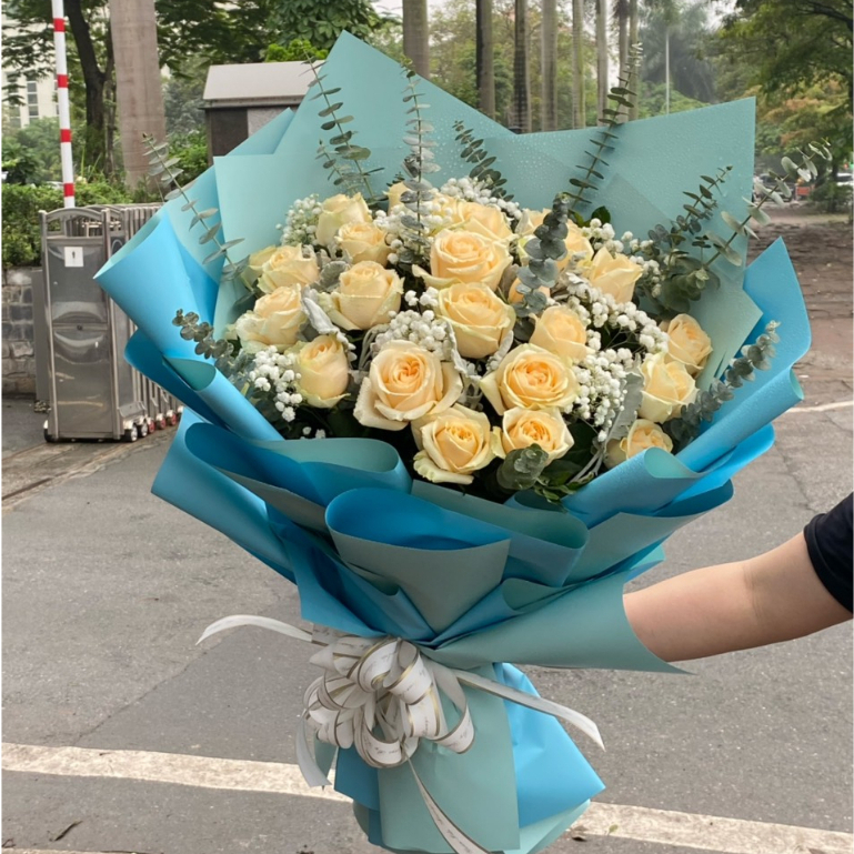 [ HOA HỒNG KEM HÀ NỘI 20/10] hoa hồng kem tại Hà Nội