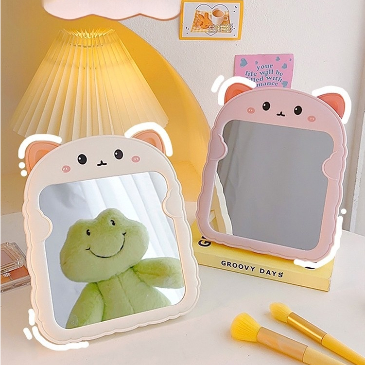 Gương gấu cute để bàn trang điểm