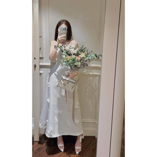 ĐẦM MIDI HAI DÂY ĐÍNH NƠ
