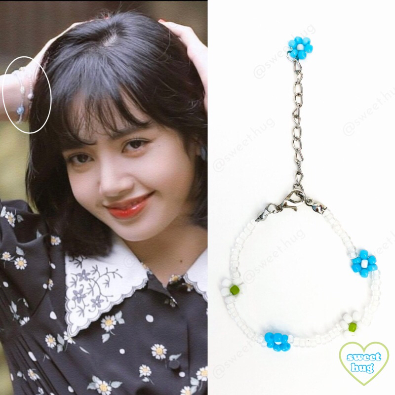 Vòng tay hạt cườm handmade hoa cúc lấy cảm hứng từ Lisa BlackPink  - SWEET HUG