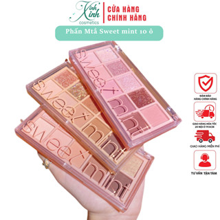  Bảng Phấn Mắt Sweet Mint 10 Màu Lỳ và nhũ lấp lánh - chính hãng 