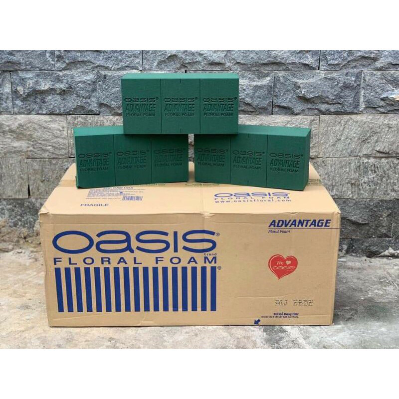 sỉ 1 thùng 20 viên xốp cắm hoa tươi oasis vỏ thùng xanh loại 1