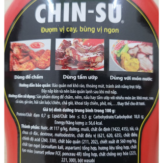 CHINSU (CHAI LỚN 1 Kg) TƯƠNG ỚT (đậm vị cay, bùng vị ngon) Chilli Sauce