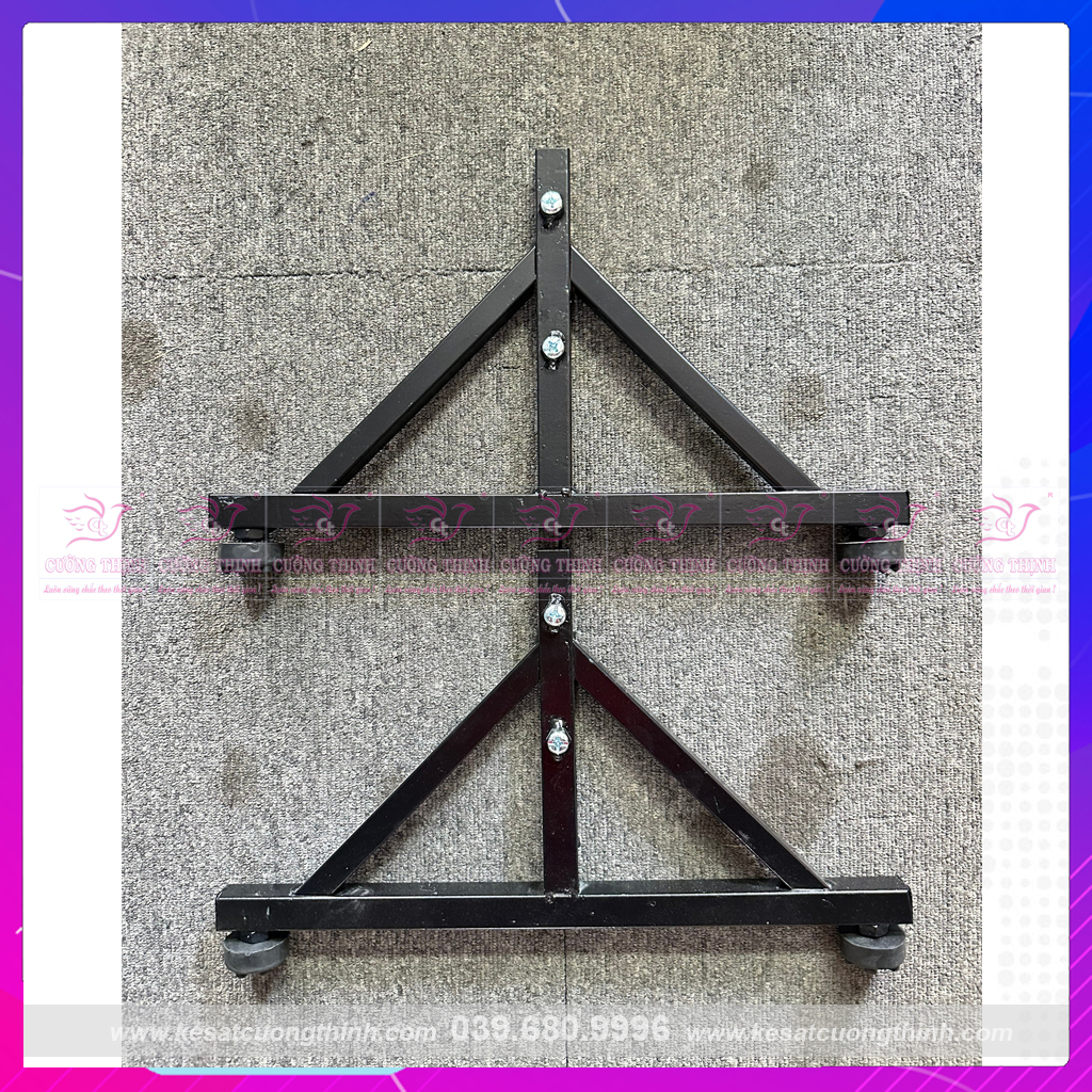 Khung lưới treo hàng, có chân đế giá rẻ, loại dày  màu Đen