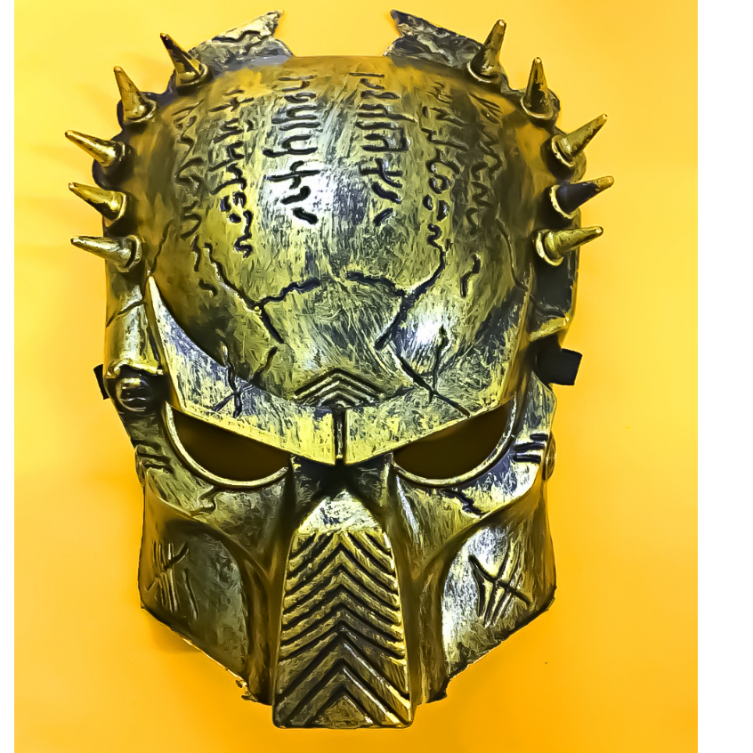 Mặt Nạ Xi Đại Đế Predator Cổ Đại Màu Vàng Si Siêu Nhân - Siêu Anh Hùng Người Nhện Vui Nhộn- Đồ Chơi Hoá trang Halloween