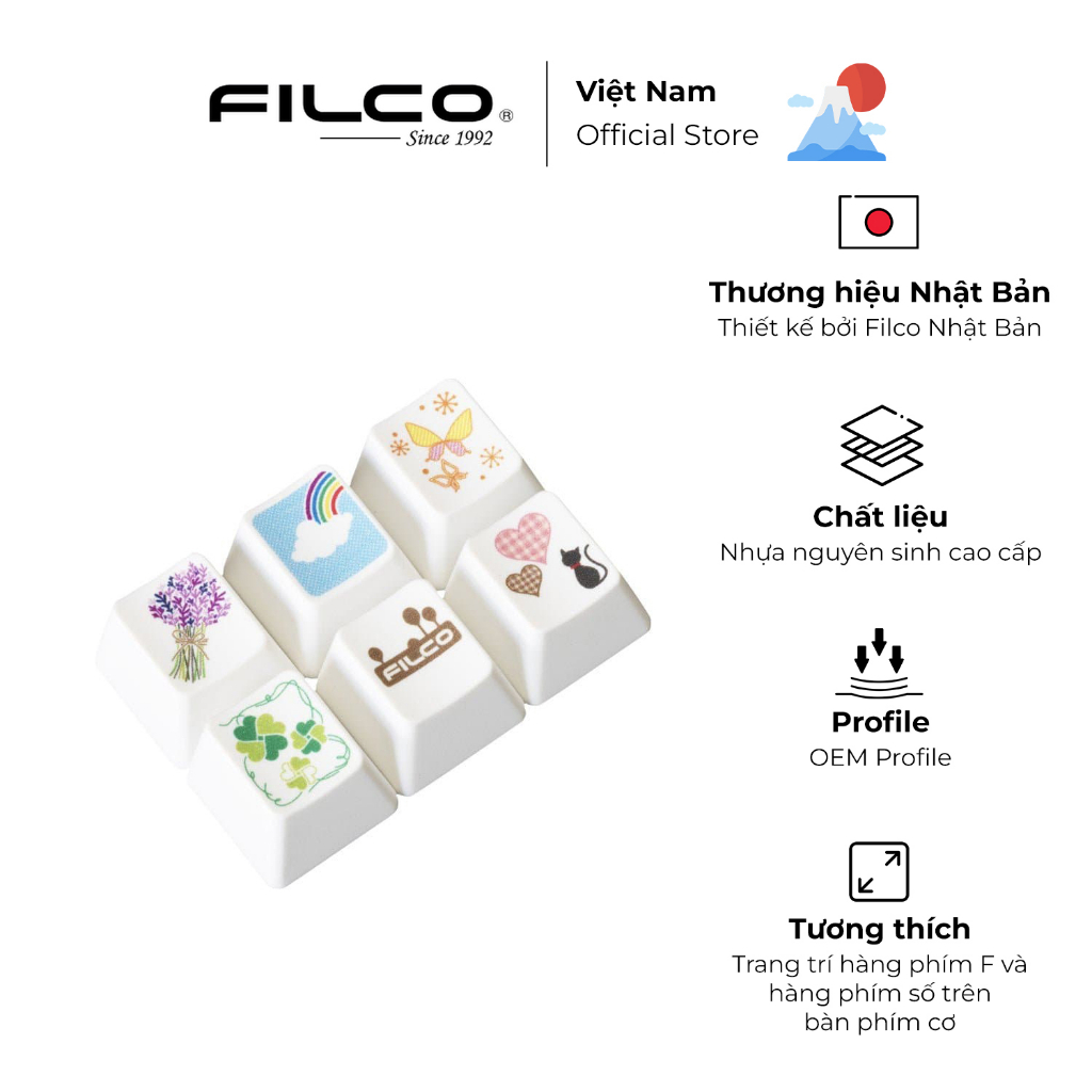 Bộ Keycap thay thế Filco Nature Six - Hàng Chính Hãng