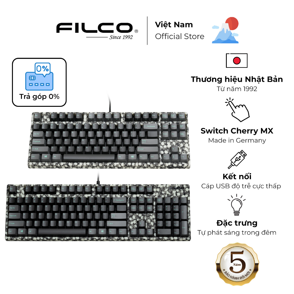 Bàn phím cơ Filco Majestouch Lumi S (Keycap PBT) - Hàng Chính Hãng